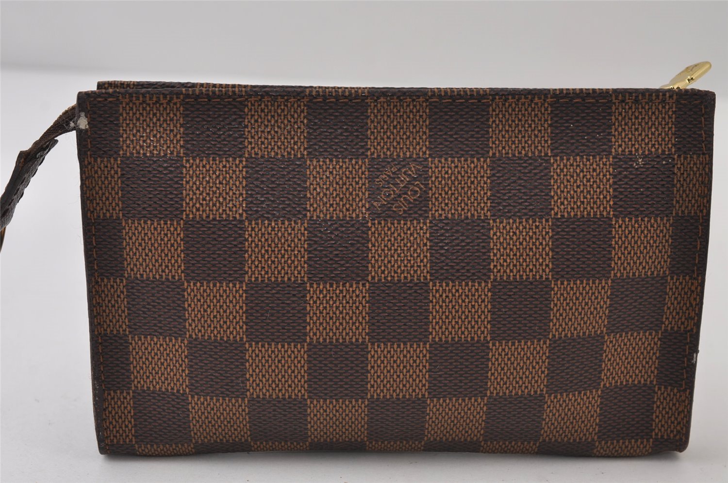 Authentic Louis Vuitton Damier Marais Bucket Pouch Purse Clutch LV 0450J