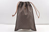 Authentic CELINE Macadam Blason Drawstring Hand Bag PVC Leather Brown 0450K