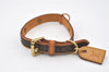 Auth Louis Vuitton Monogram Collier Baxter PM Leash Baxter MM M58072 LV 0451J