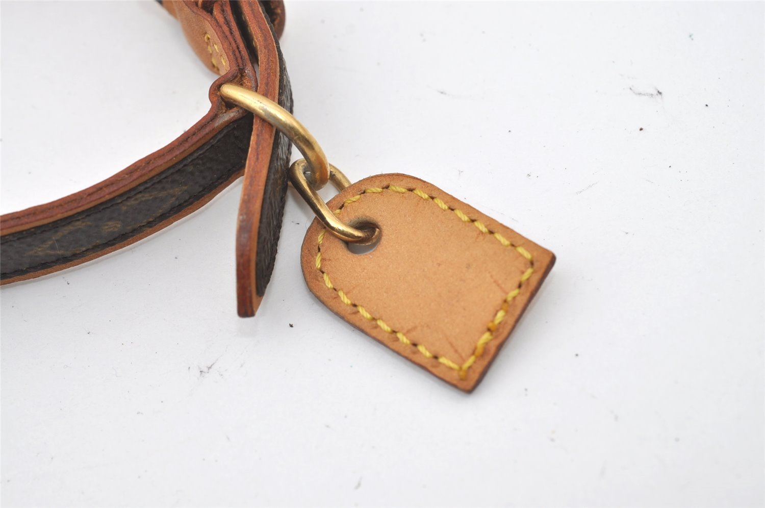 Auth Louis Vuitton Monogram Collier Baxter PM Leash Baxter MM M58072 LV 0451J