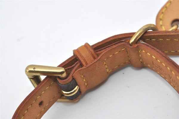 Auth Louis Vuitton Monogram Collier Baxter PM Leash Baxter MM M58072 LV 0451J