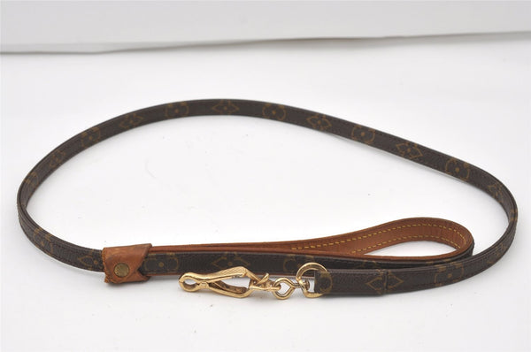 Auth Louis Vuitton Monogram Collier Baxter PM Leash Baxter MM M58072 LV 0451J