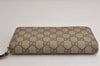 Authentic GUCCI Vintage Long Wallet Purse GG PVC Leather 410102 Brown 0451K