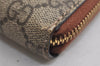 Authentic GUCCI Vintage Long Wallet Purse GG PVC Leather 410102 Brown 0451K