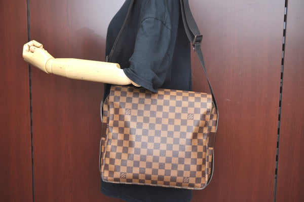 Authentic Louis Vuitton Damier Naviglio Shoulder Cross Body Bag N45255 LV 0452H