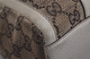 Authentic GUCCI Abbey Hand Boston Bag GG Canvas Leather Brown 130942 Junk 0452K