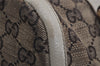 Authentic GUCCI Abbey Hand Boston Bag GG Canvas Leather Brown 130942 Junk 0452K