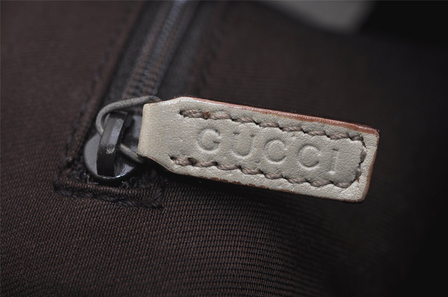 Authentic GUCCI Abbey Hand Boston Bag GG Canvas Leather Brown 130942 Junk 0452K