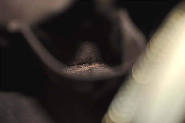 Authentic GUCCI Abbey Hand Boston Bag GG Canvas Leather Brown 130942 Junk 0452K