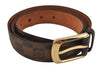 Auth Louis Vuitton Damier Ceinture Ellipse Belt 100cm 39.4" Brown M6995 LV 0453J