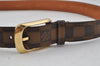 Auth Louis Vuitton Damier Ceinture Ellipse Belt 100cm 39.4" Brown M6995 LV 0453J