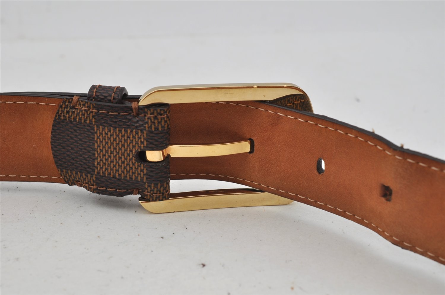 Auth Louis Vuitton Damier Ceinture Ellipse Belt 100cm 39.4