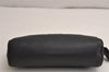 Authentic CHANEL Caviar Skin CC Logo Cosmetic Pouch Purse Black Junk 0453K