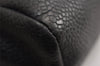 Authentic CHANEL Caviar Skin CC Logo Cosmetic Pouch Purse Black Junk 0453K