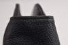 Authentic CHANEL Caviar Skin CC Logo Cosmetic Pouch Purse Black Junk 0453K