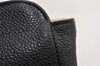Authentic CHANEL Caviar Skin CC Logo Cosmetic Pouch Purse Black Junk 0453K