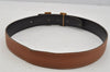 Authentic HERMES Constance Leather Belt Size 65cm 25.6" Brown Black 0454J