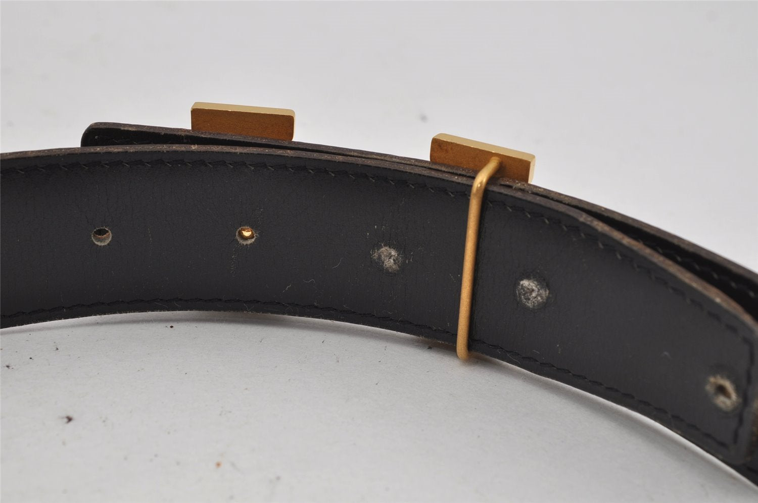 Authentic HERMES Constance Leather Belt Size 65cm 25.6