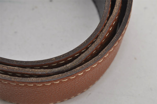 Authentic HERMES Constance Leather Belt Size 65cm 25.6" Brown Black 0454J