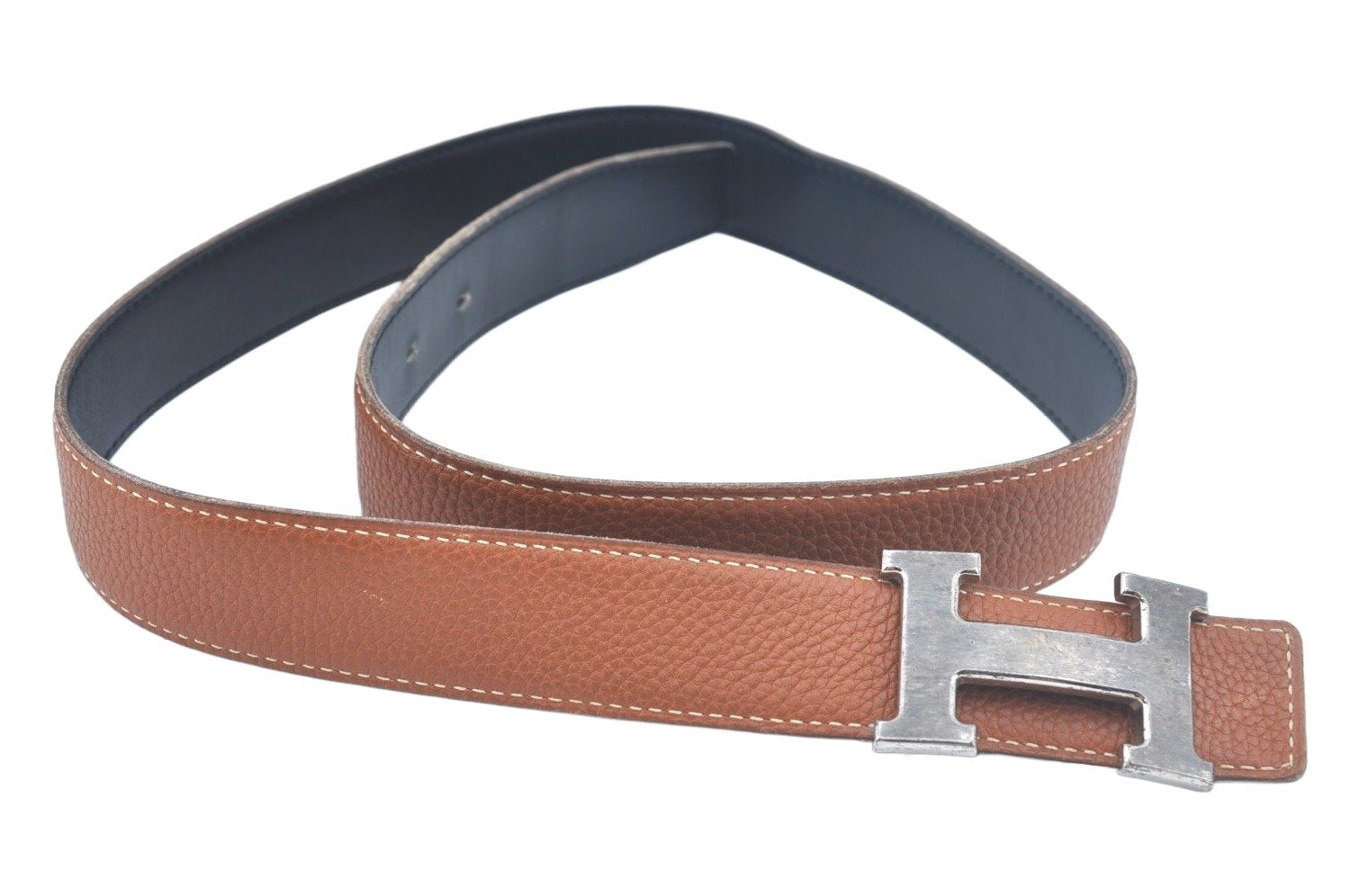 Authentic HERMES Constance Leather Belt Size 80cm 31.5-33.5