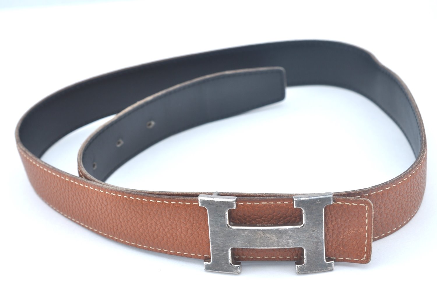 Authentic HERMES Constance Leather Belt Size 80cm 31.5-33.5