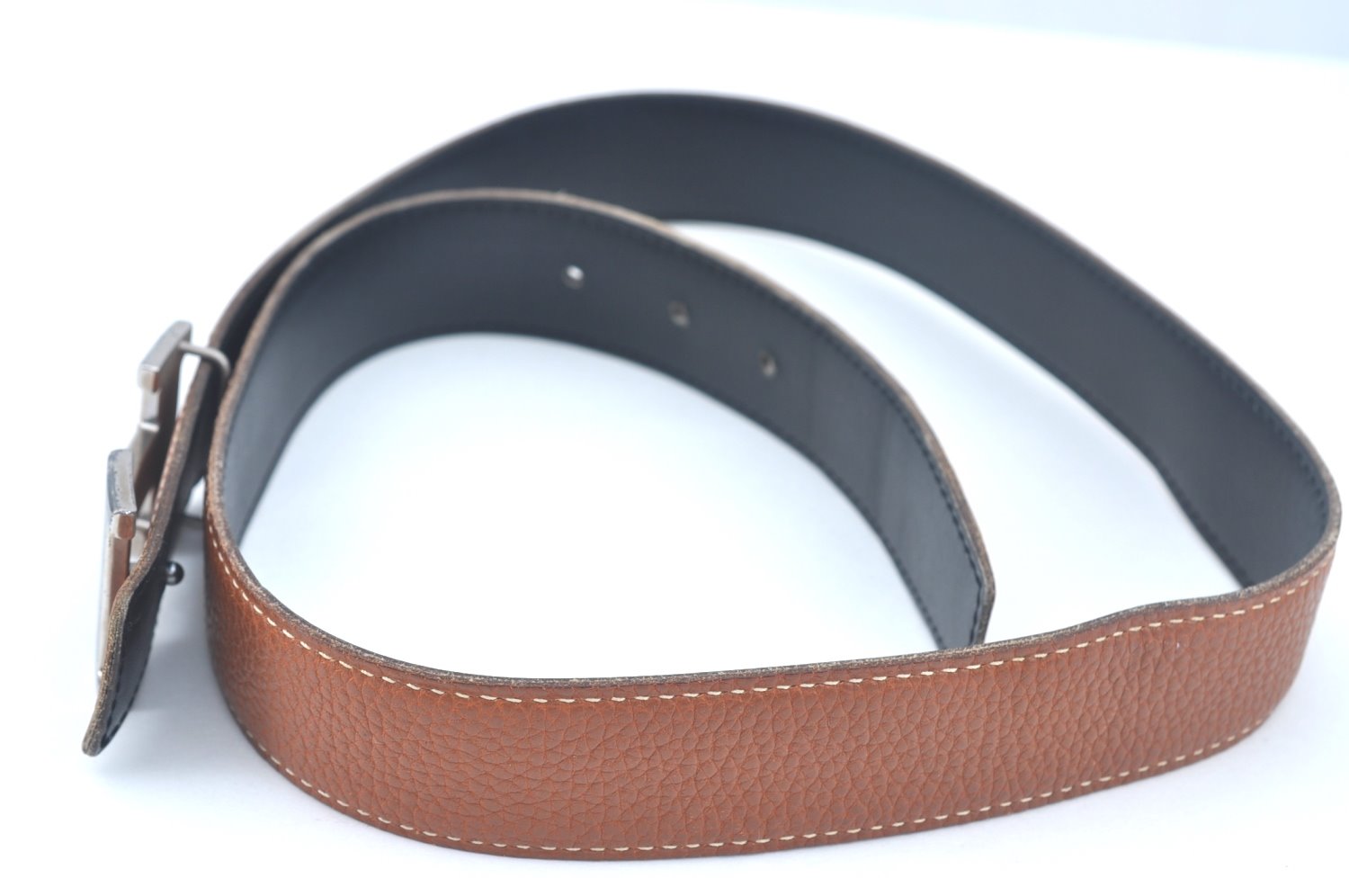 Authentic HERMES Constance Leather Belt Size 80cm 31.5-33.5