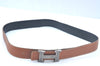 Authentic HERMES Constance Leather Belt Size 80cm 31.5-33.5" Black Brown 0455J