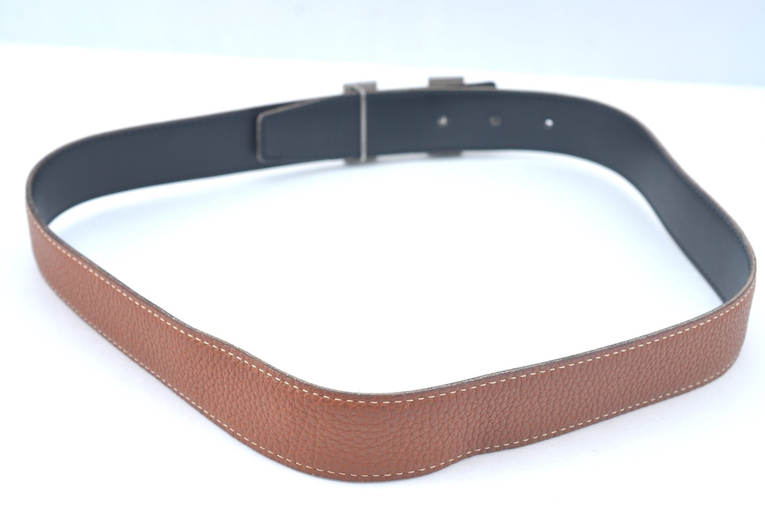 Authentic HERMES Constance Leather Belt Size 80cm 31.5-33.5