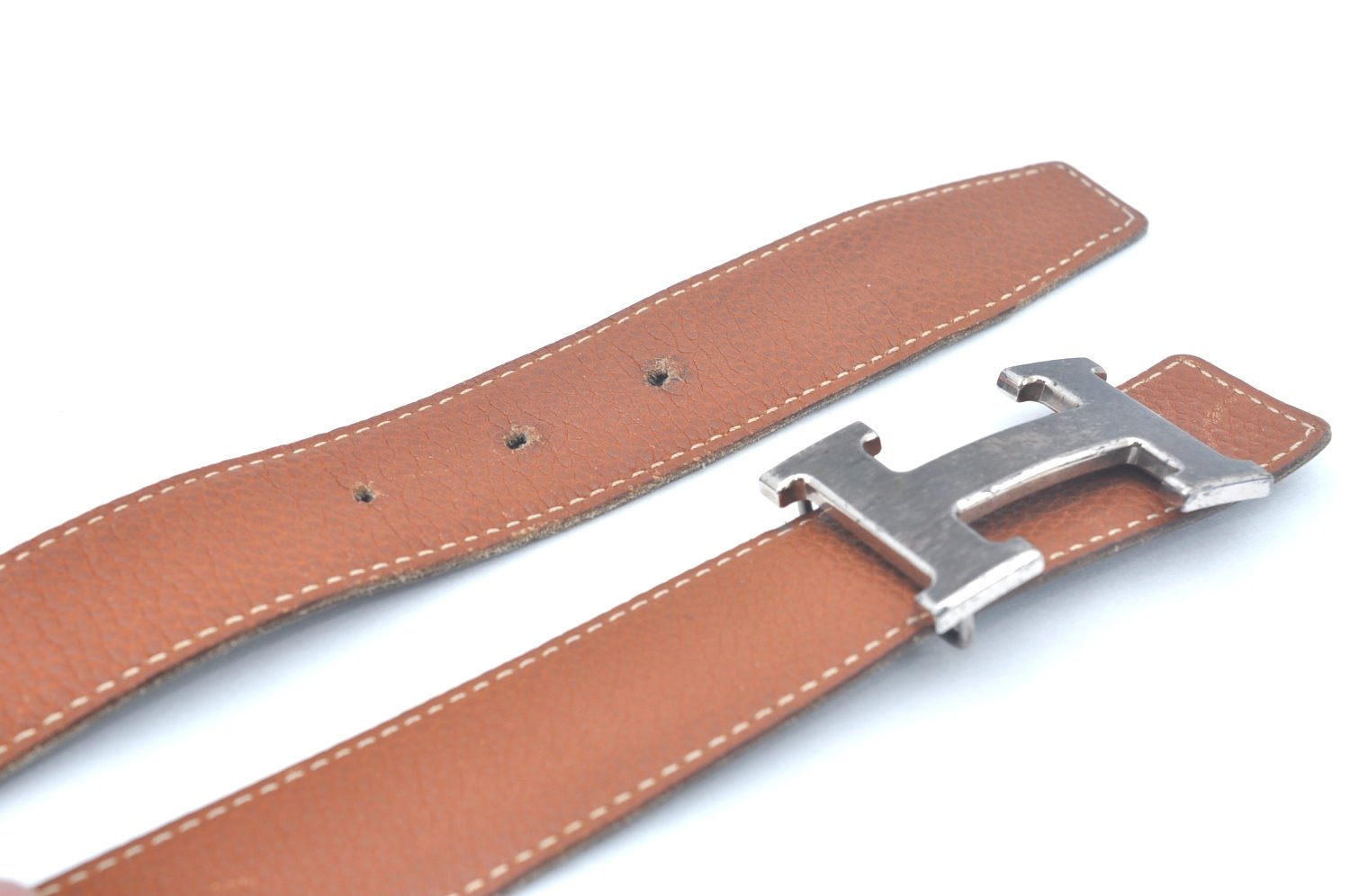 Authentic HERMES Constance Leather Belt Size 80cm 31.5-33.5