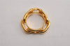 Authentic HERMES Scarf Ring Chaine d'Ancre Chain Design Gold Tone 0455K