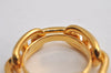 Authentic HERMES Scarf Ring Chaine d'Ancre Chain Design Gold Tone 0455K