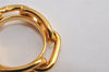 Authentic HERMES Scarf Ring Chaine d'Ancre Chain Design Gold Tone 0455K