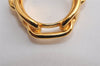 Authentic HERMES Scarf Ring Chaine d'Ancre Chain Design Gold Tone 0455K