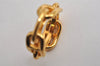 Authentic HERMES Scarf Ring Chaine d'Ancre Chain Design Gold Tone 0455K