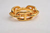 Authentic HERMES Scarf Ring Chaine d'Ancre Chain Design Gold Tone 0455K