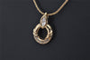 Authentic Christian Dior Gold Tone Chain Rhinestone Pendant Necklace CD 0456K