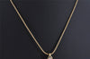 Authentic Christian Dior Gold Tone Chain Rhinestone Pendant Necklace CD 0456K