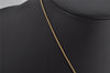 Authentic Christian Dior Gold Tone Chain Rhinestone Pendant Necklace CD 0456K
