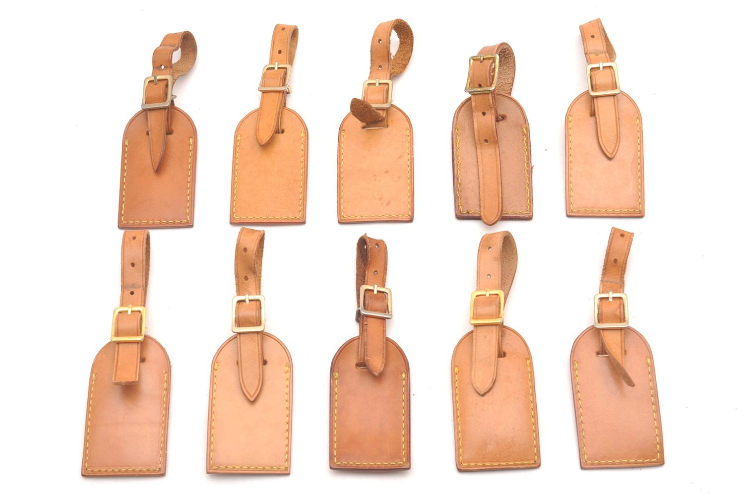 Authentic Louis Vuitton Name tag Beige 10Set LV 0457J