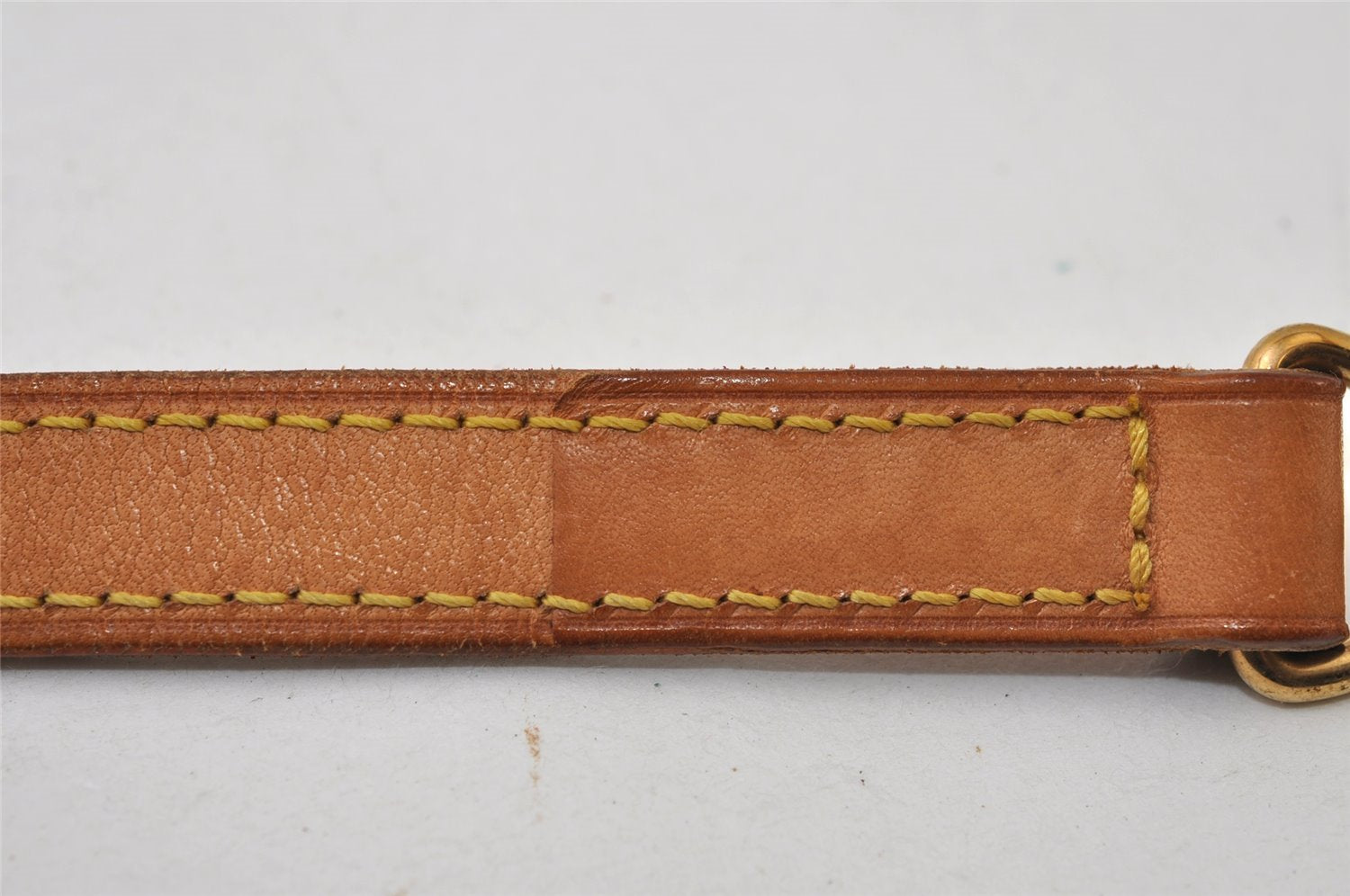 Authentic Louis Vuitton Leather Shoulder Strap Beige 46.3