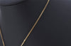 Authentic Christian Dior Gold Tone Chain Rhinestone Pendant Necklace CD 0458K