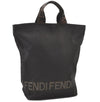 Authentic FENDI Vintage Nylon Leather Hand Tote Bag Black 0459J