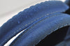 Authentic PRADA Vintage Canapa SS Canvas Tote Hand Bag Purse Blue 0462J