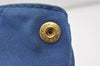 Authentic PRADA Vintage Canapa SS Canvas Tote Hand Bag Purse Blue 0462J