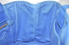 Authentic PRADA Vintage Canapa SS Canvas Tote Hand Bag Purse Blue 0462J
