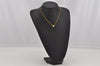 Authentic Christian Dior Gold Tone Chain Rhinestone Pendant Necklace CD 0463K