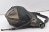 Authentic BURBERRY Vintage Nylon Leather Shoulder Hand Bag Black 0464J