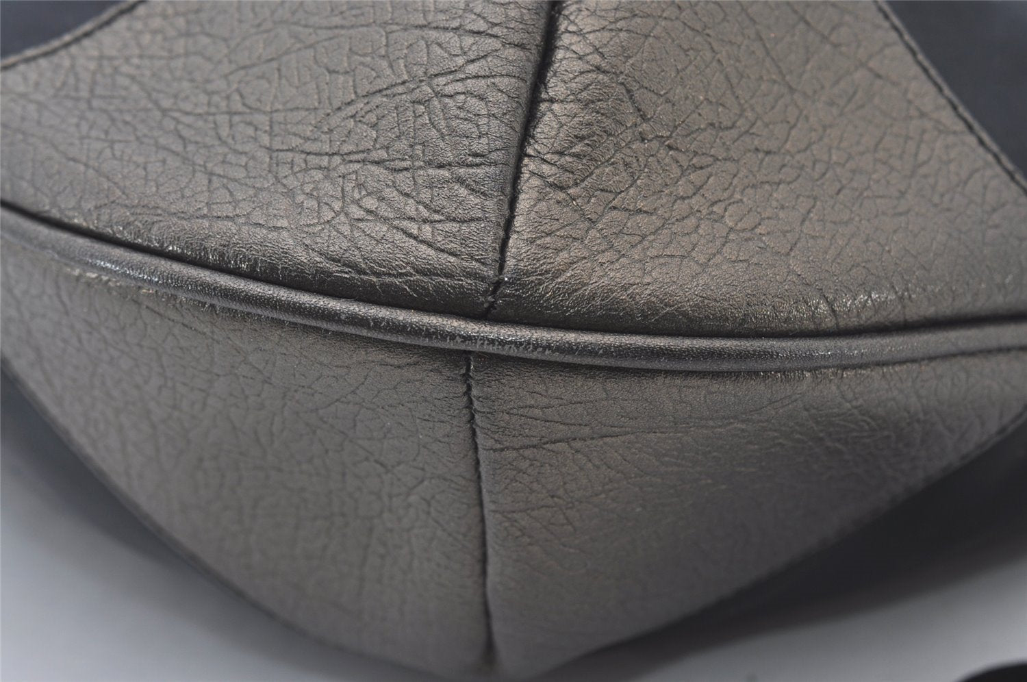 Authentic BURBERRY Vintage Nylon Leather Shoulder Hand Bag Black 0464J