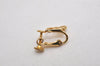 Authentic Christian Dior Logo Motif Clip-On Earrings Gold Tone 3Set CD 0465K