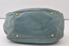 Authentic MIU MIU Vintage Leather 2Way Shoulder Hand Bag Purse Blue 0466J